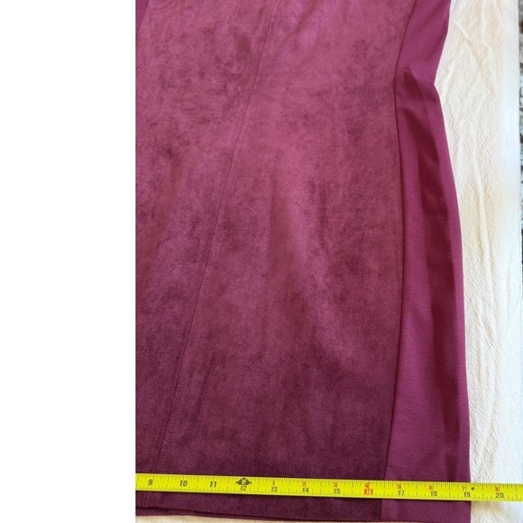 NWT BCBG Max Azaria "Karlee" Vegan Suede Mini Dress in Bordeaux, Size Medium - Picture 12 of 12